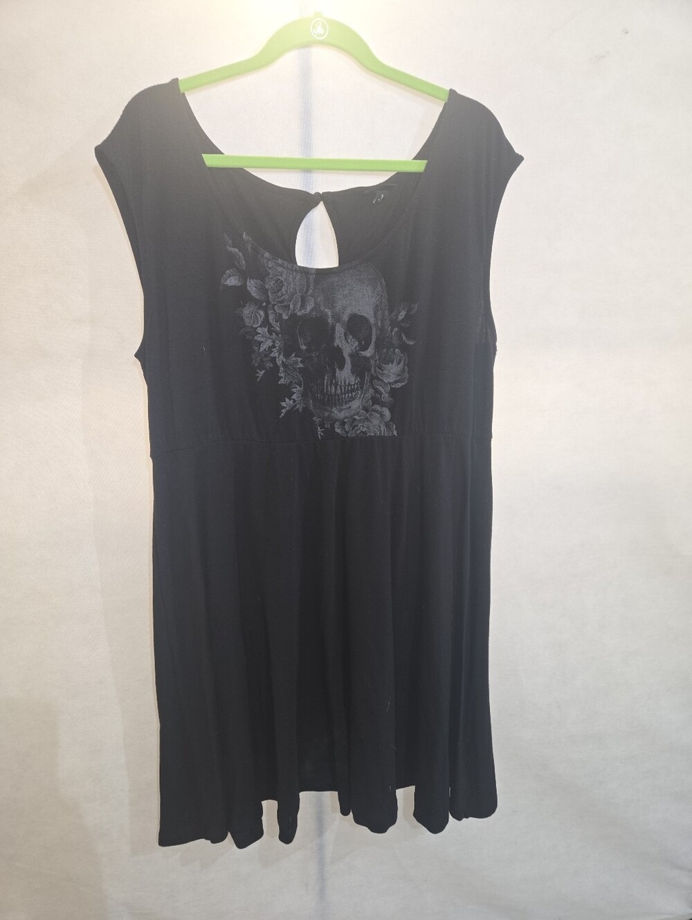 Black Skull Print Dress